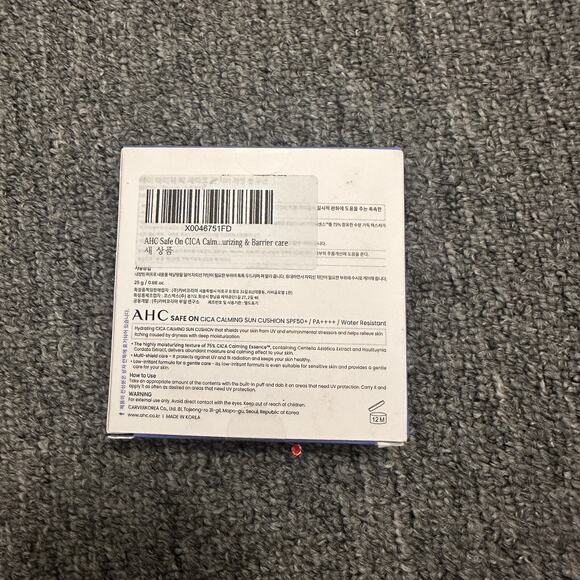 AHC Safe On Cica Calming Sun Cushion 25g SPF50+ PA++++ Moisturizing K-Beauty - Picture 2 of 2